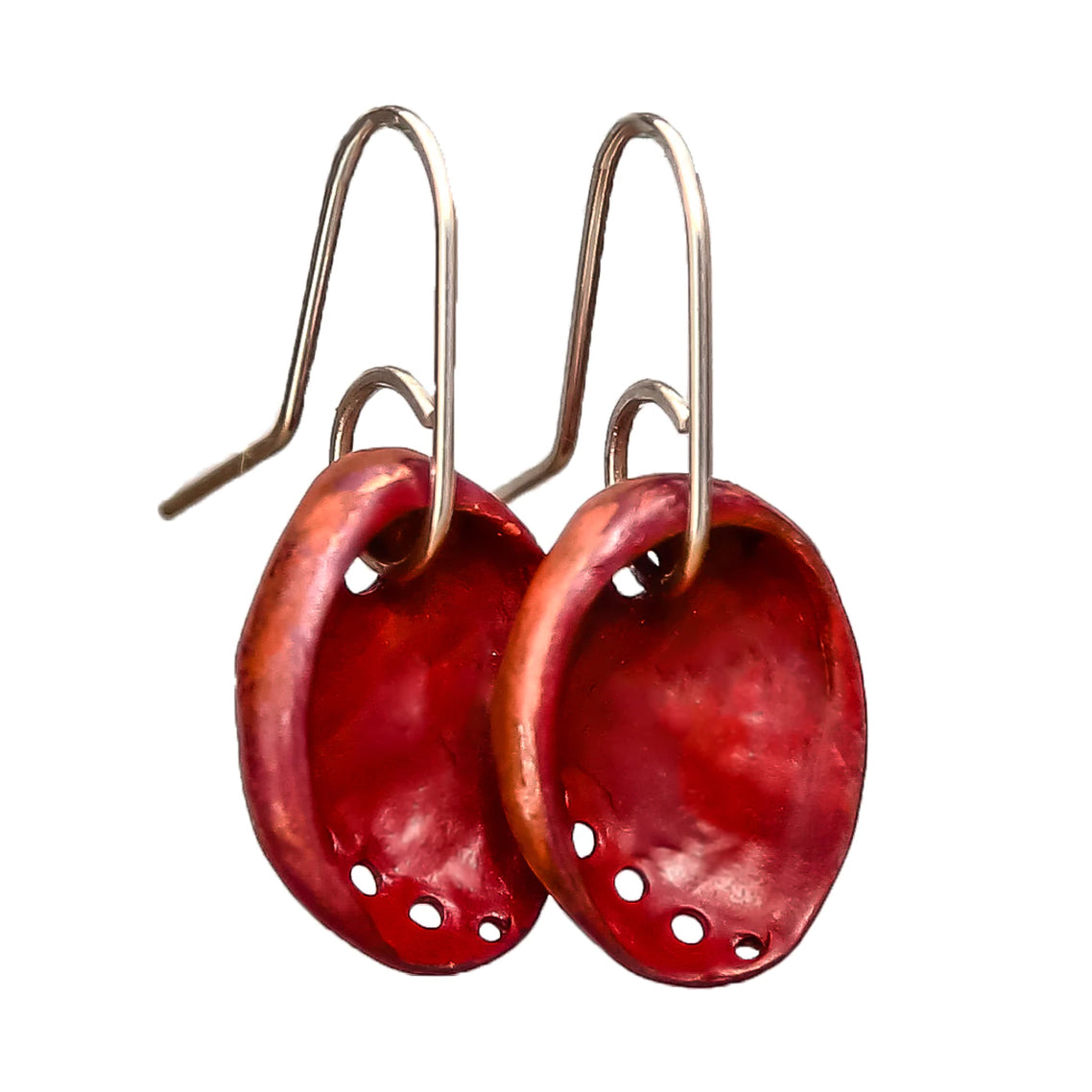 Baby Paua Earrings Copper Medium