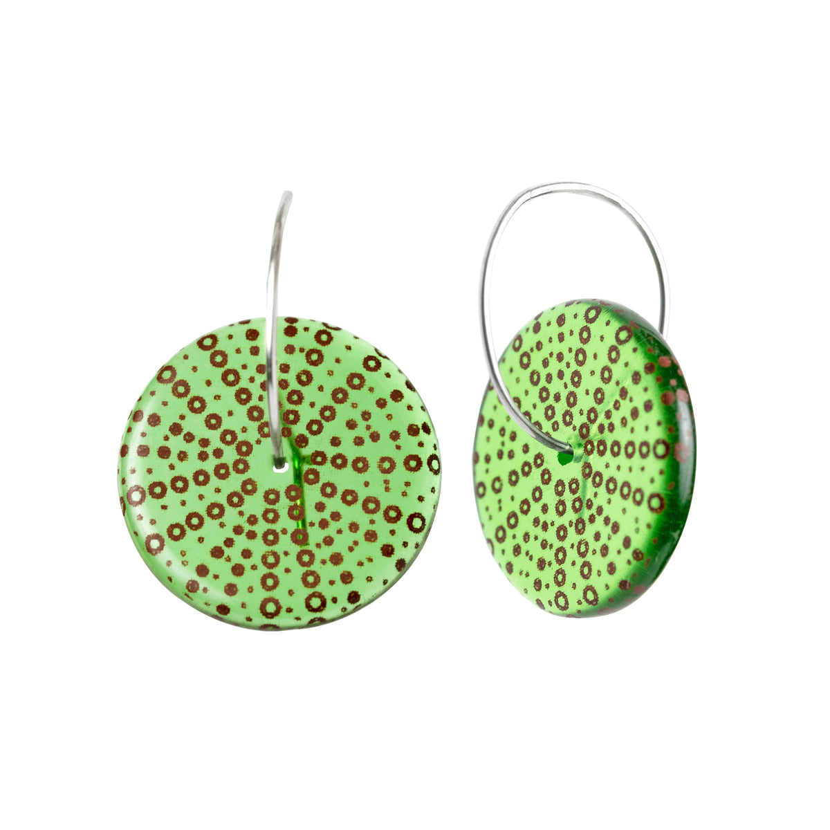 Kina Shell Earrings Green 