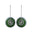 Silver Greenstone Spiral Drop Earrings