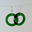 Emerald Hoop Earrings Seconds