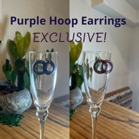 Purple Hoop Earrings two variants