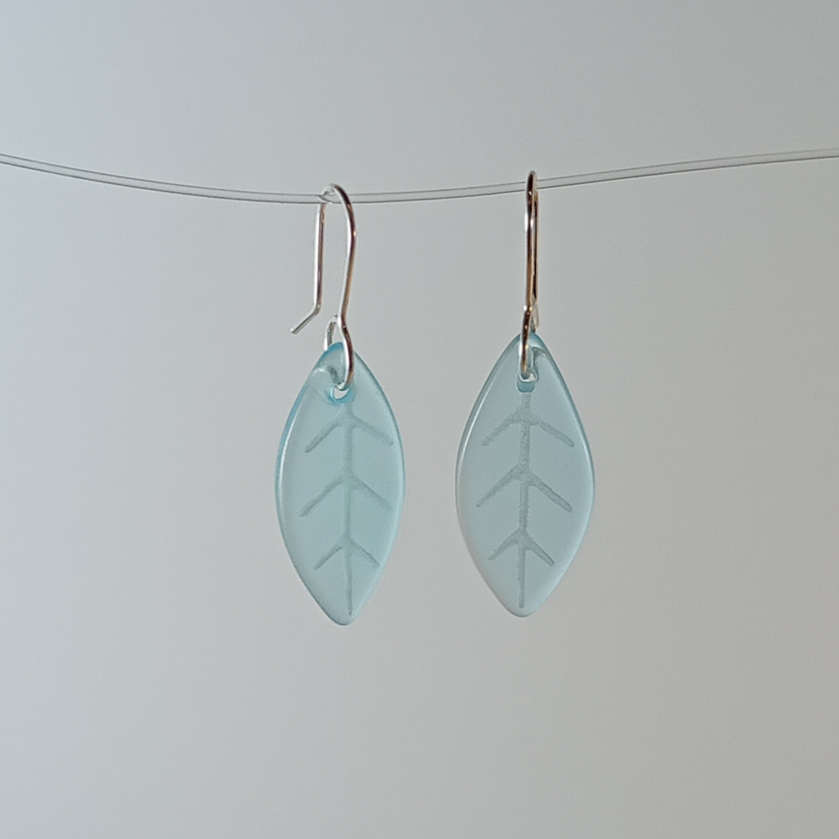 Glass Leaf Earrings Seconds