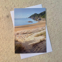 Tracks In The Sand Greeting Card