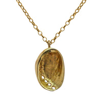 Gold Baby Pāua Pendant Medium