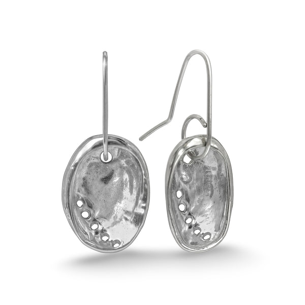 Baby Pāua Earrings Silver