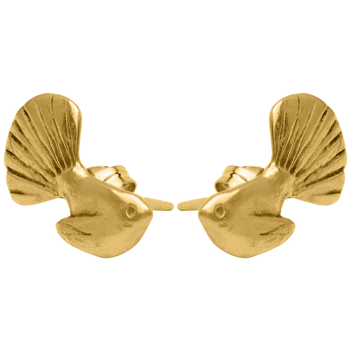 Gold Fantail Studs