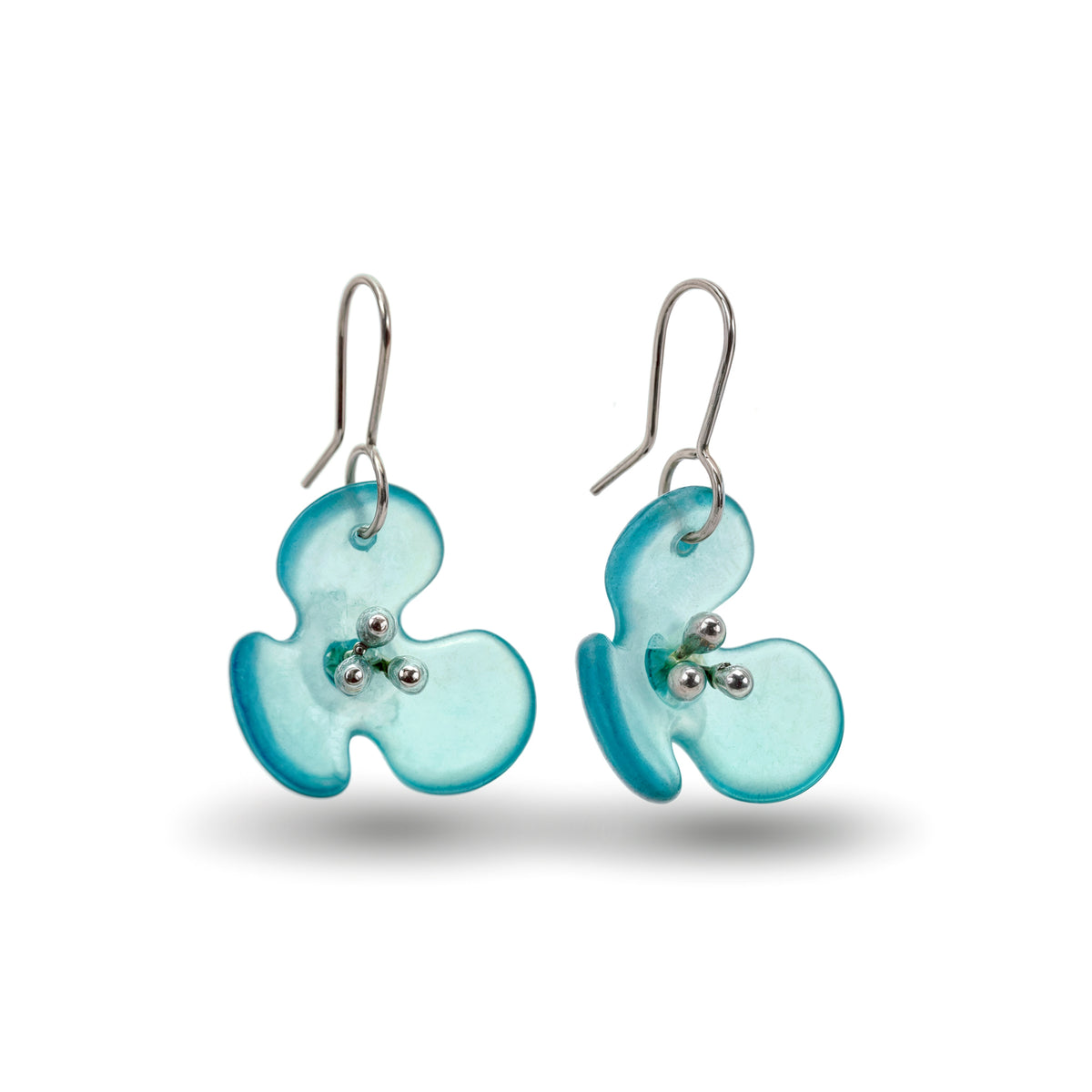 Bombay Flower Earrings Light Blue