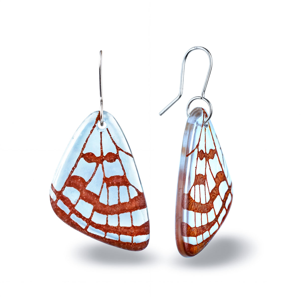Butterfly Wing Earrings Light Blue