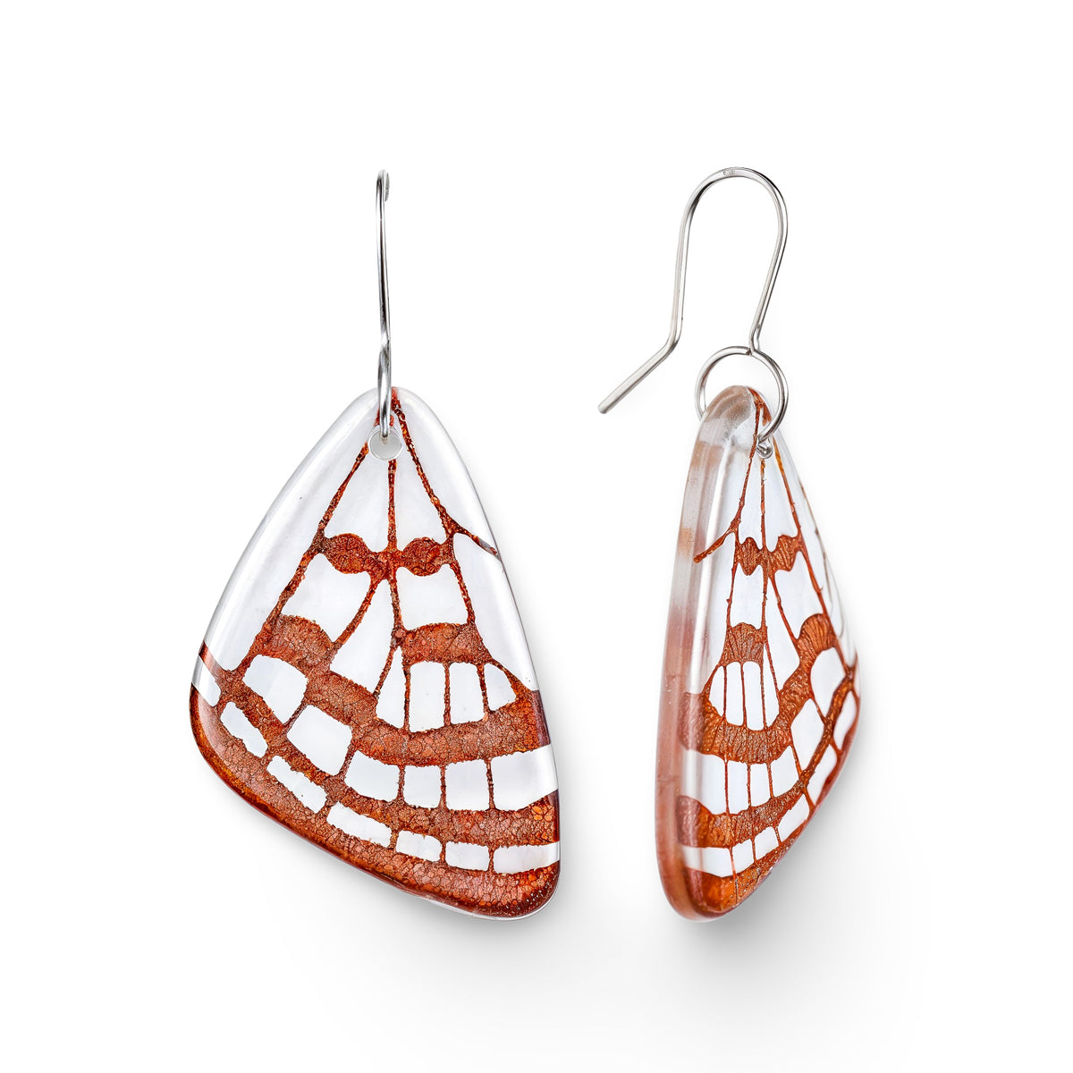 Butterfly Wing Earrings Clear