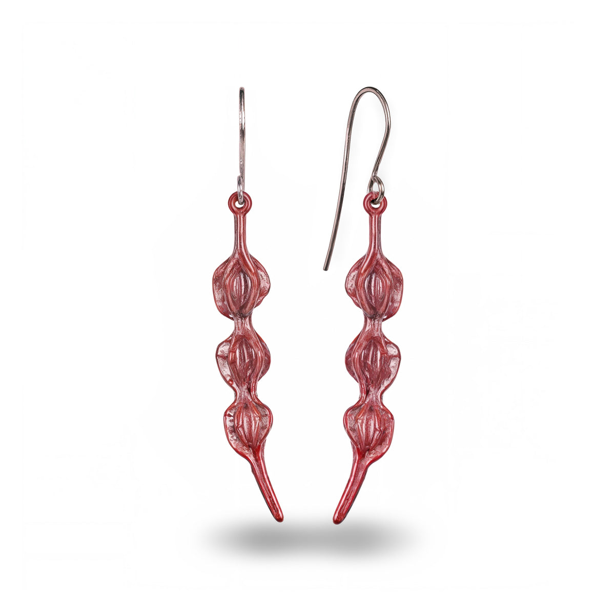 Copper Kōwhai Pod Earrings