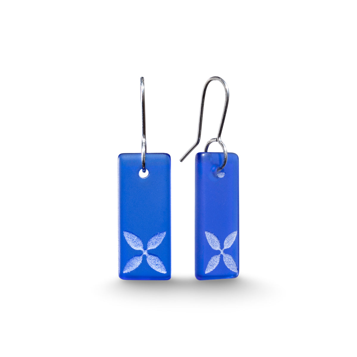 Drop Tapa Earrings Dark Blue