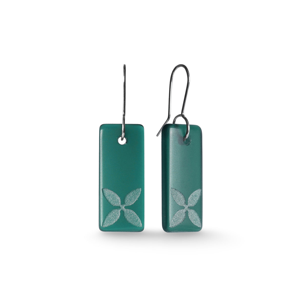 Drop Tapa Earrings Teal