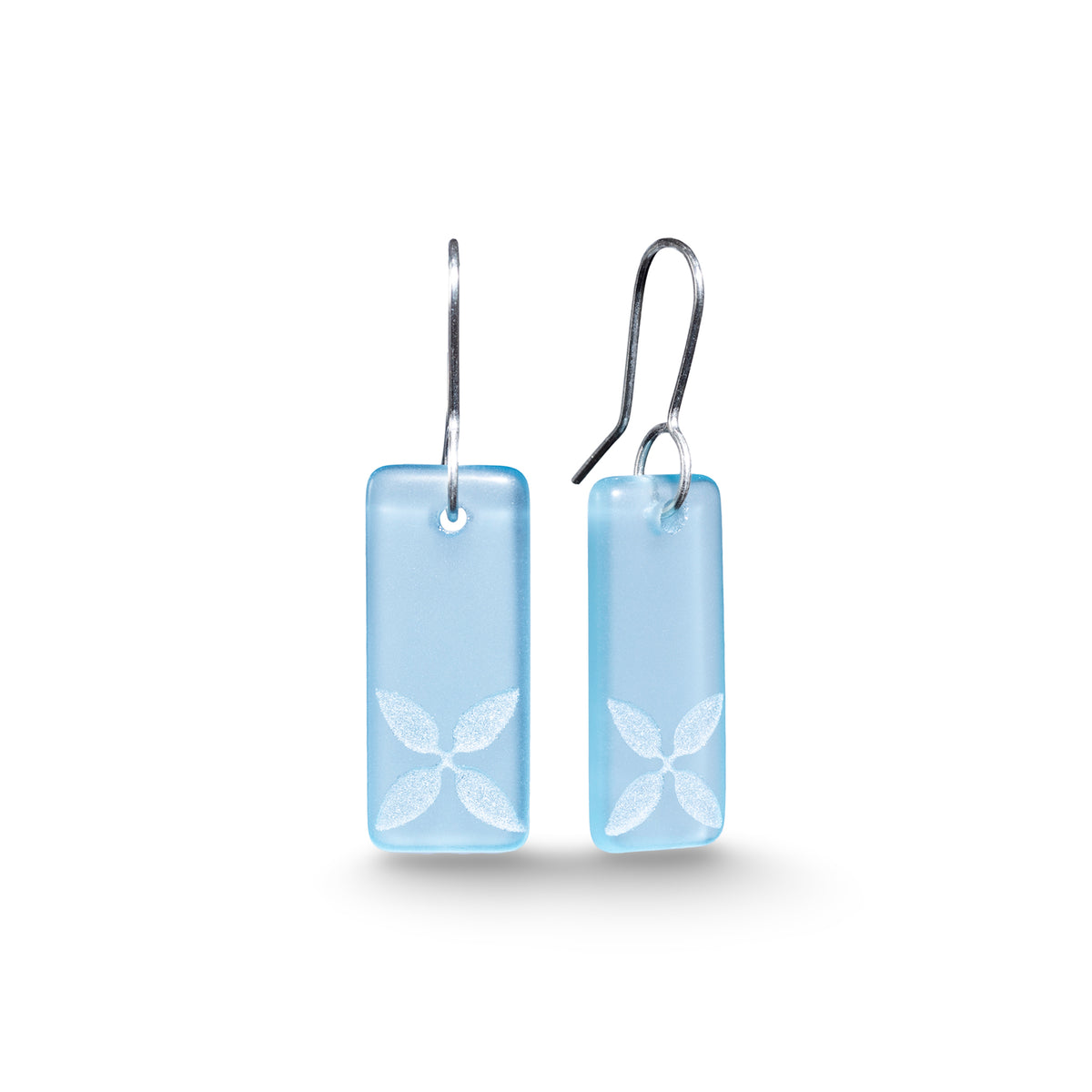 Drop Tapa Earrings Light Blue