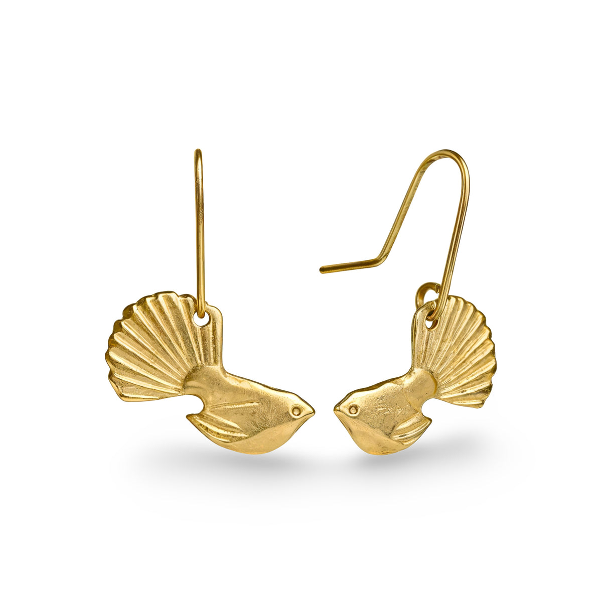 Fantail Earrings Gold 