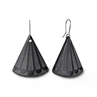 Fantail Tail Earrings Black