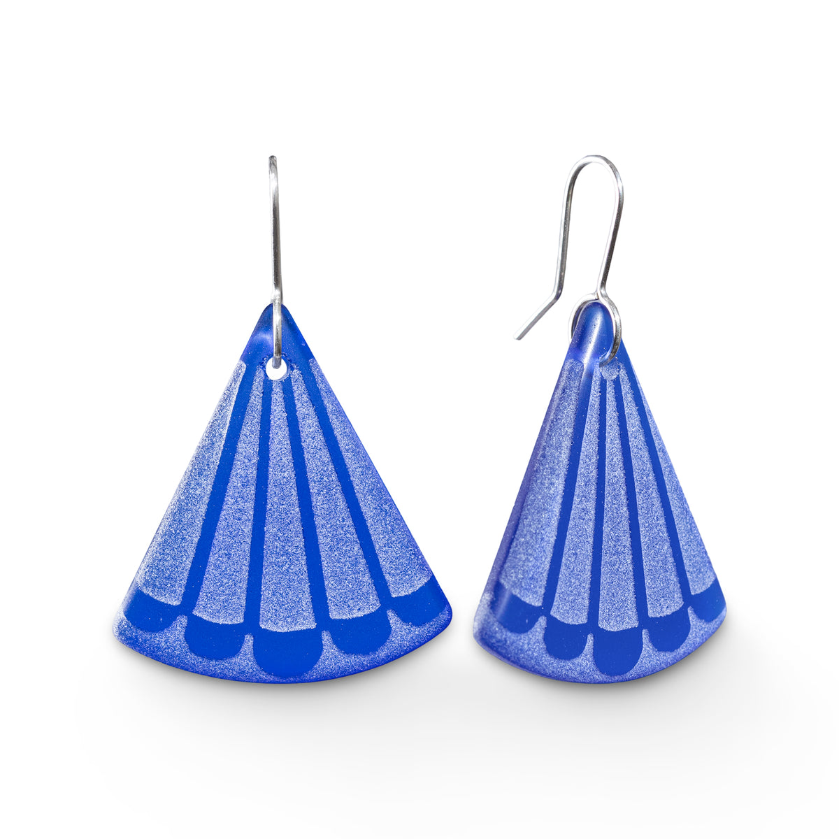 Fantail Tail Earrings Dark Blue