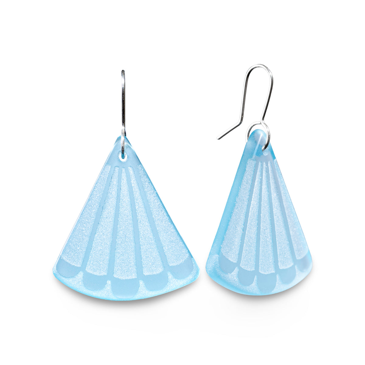 Fantail Tail Earrings Light Blue