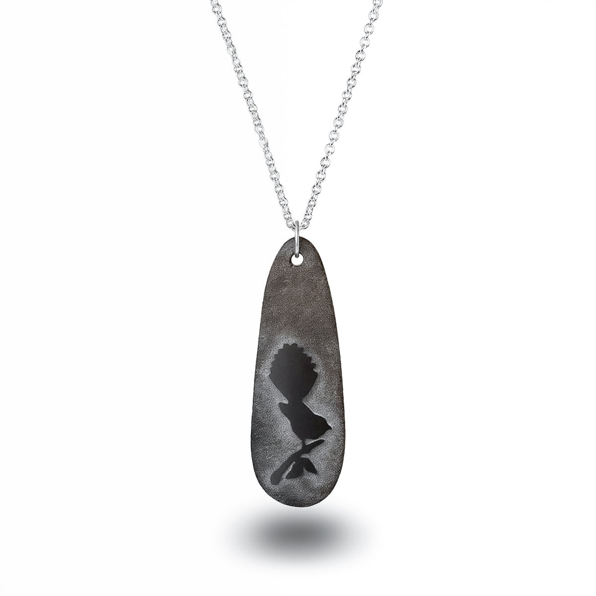 Fantail Teardrop Pendant Black