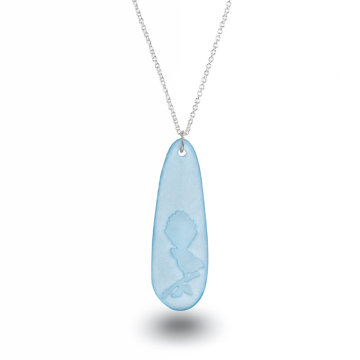 Fantail Teardrop Pendant Light Blue