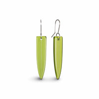 Flax Leaf Earrings Green