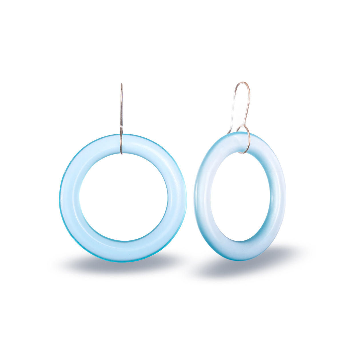 Medium Hoop Earrings Light Blue