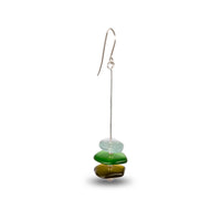Pancake Stack Earrings Green angle view