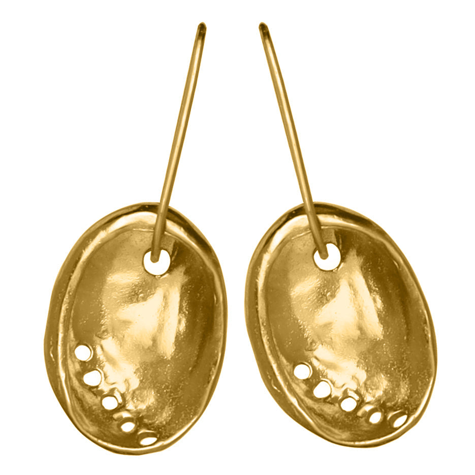 Gold Baby Paua Earrings Regular
