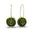 Gold Greenstone Spiral Drop Earrings