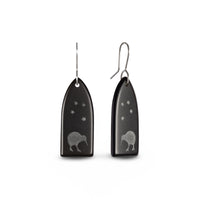 Goodnight Kiwi Earrings Black