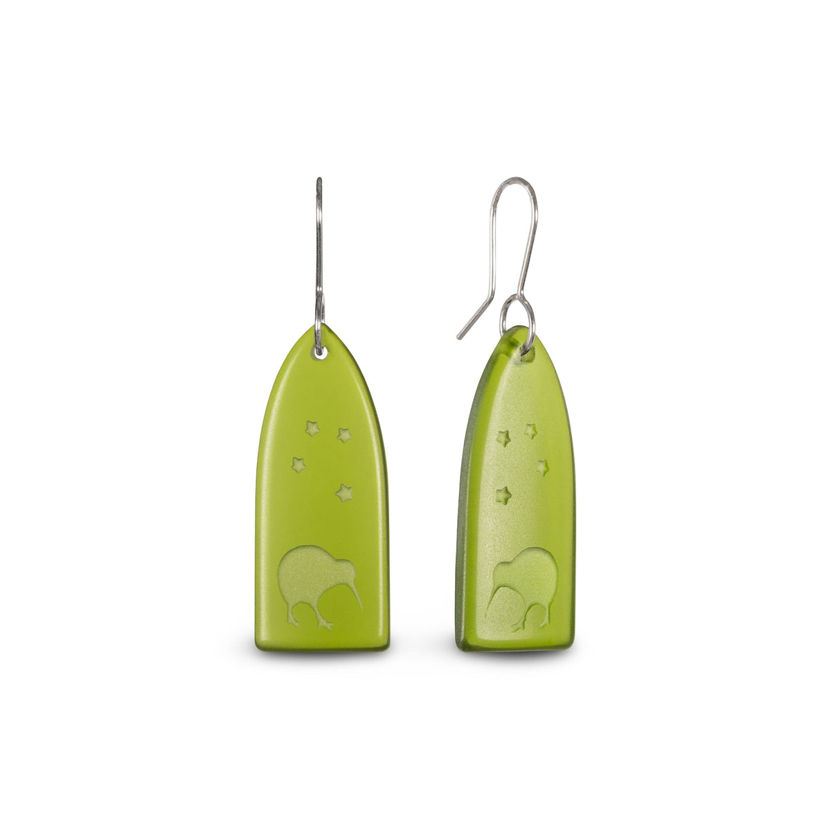 Goodnight Kiwi Earrings Green
