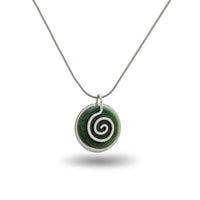 Silver Greenstone Spiral Choker (Necklace)