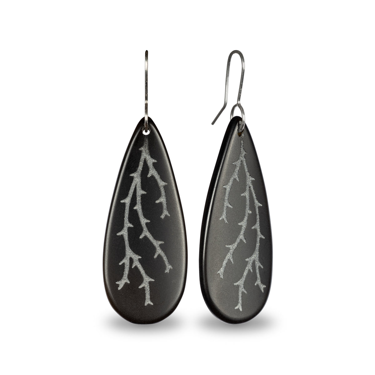 Hanging Moss Earrings Black