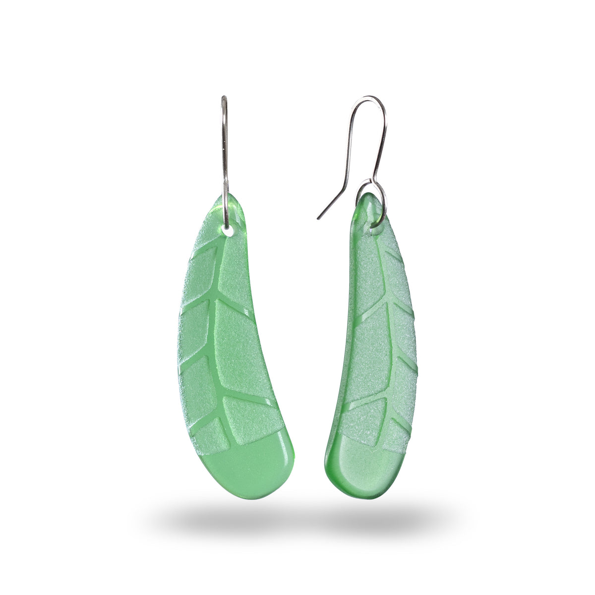 Huia Feather Earrings Green