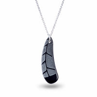 Huia Feather Pendant Black