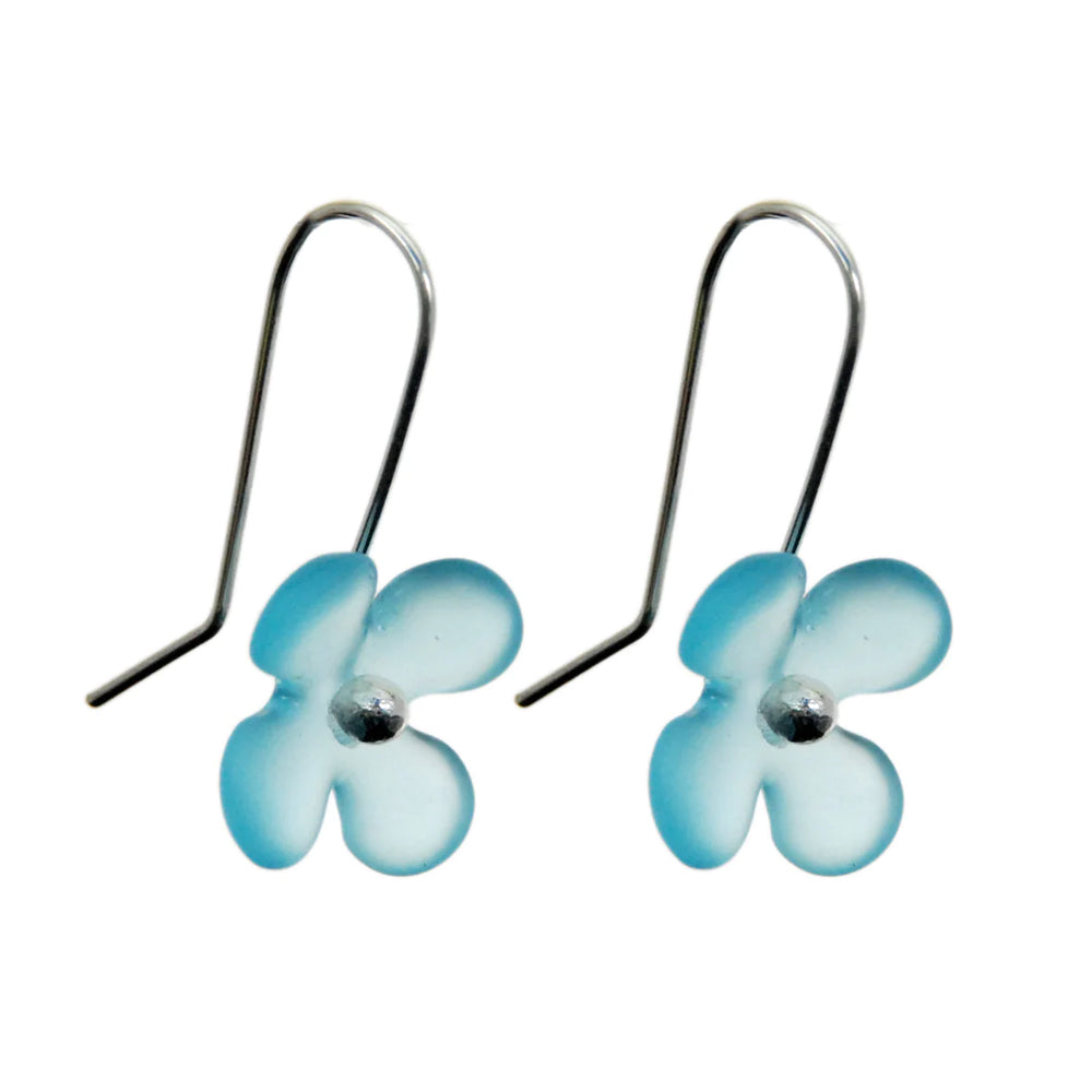 Hydrangea Earrings Light Blue