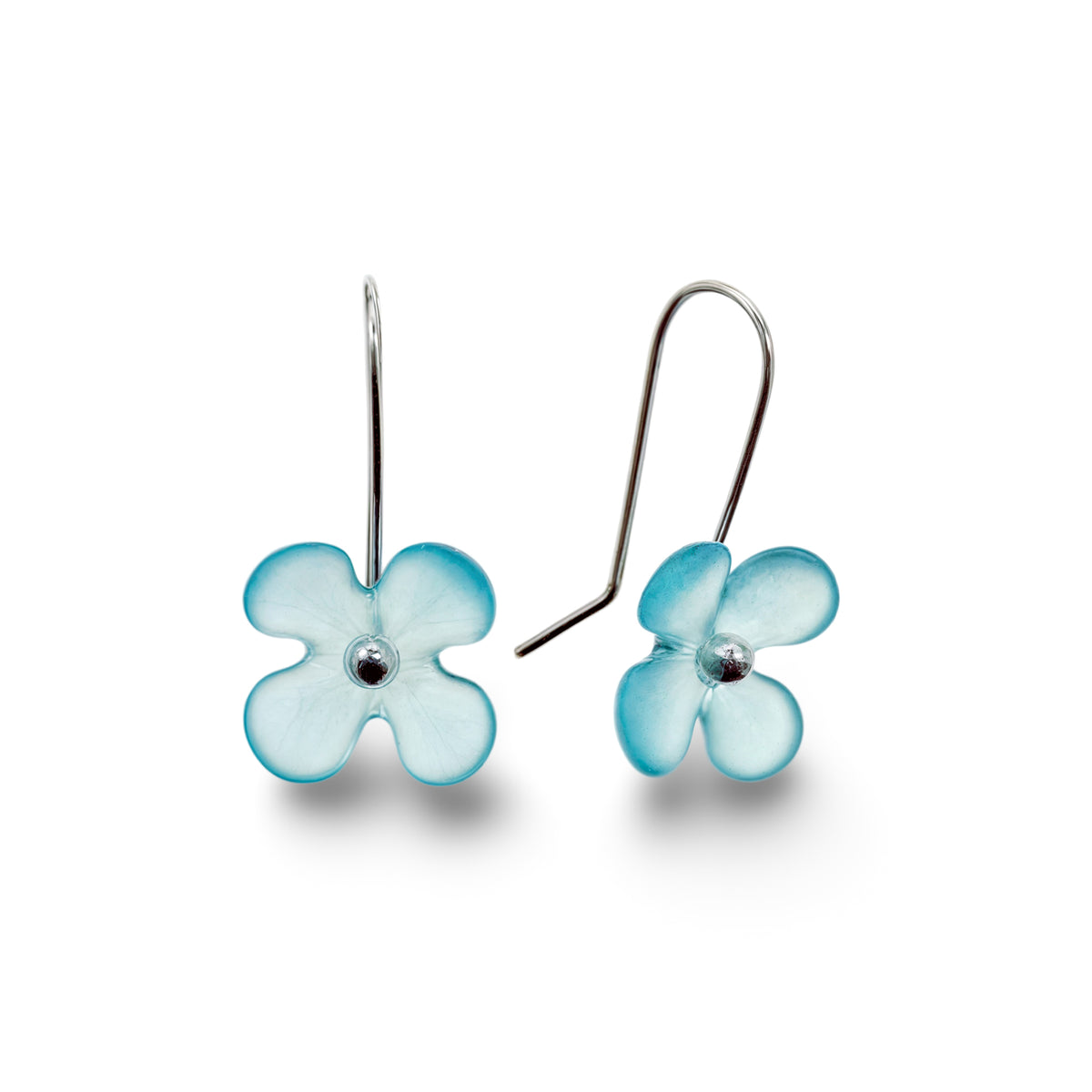 Hydrangea Earrings Light Blue
