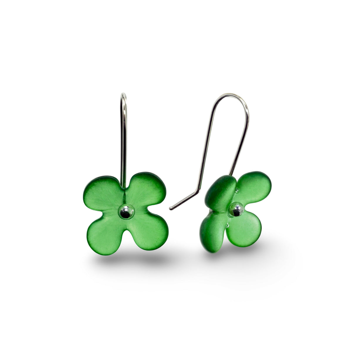 Hydrangea Earrings Green
