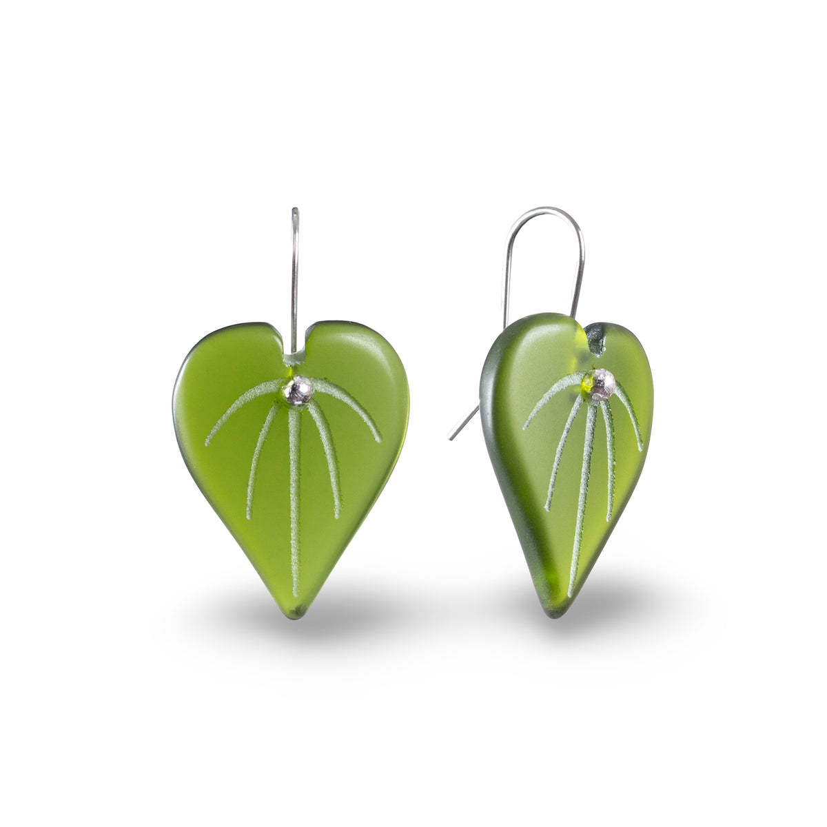 Kawakawa Leaf Earrings Green