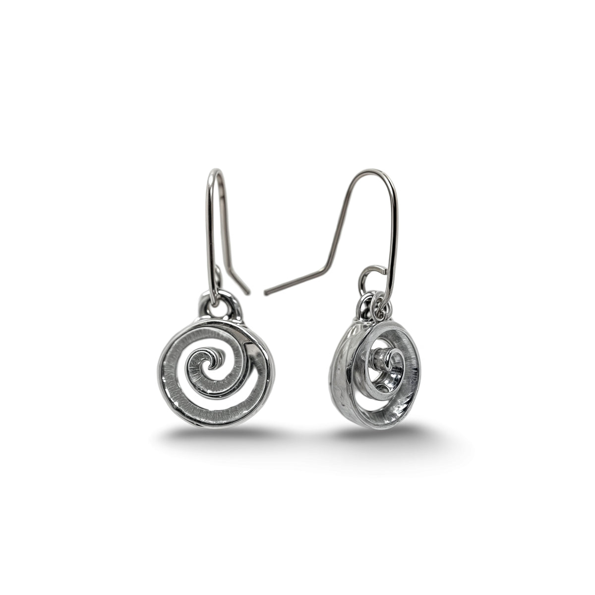 Koru Drop Earrings Silver