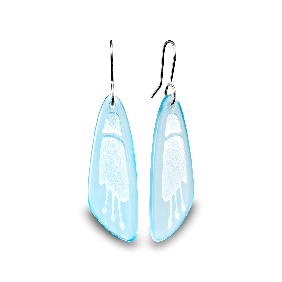 Kōwhai Flower Earrings Light Blue