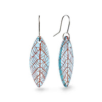 Leaf Skeleton Earring Light Blue - 30% off