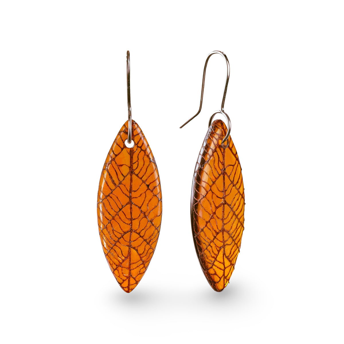 Leaf Skeleton Earring Brown- 30% off