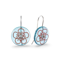 Mānuka Disc Earrings Light Blue