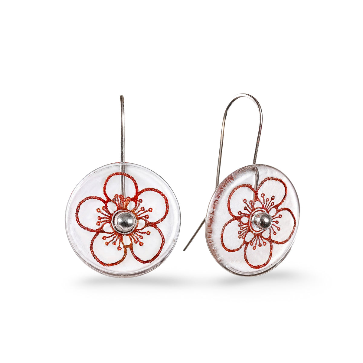 Mānuka Disc Earrings Clear