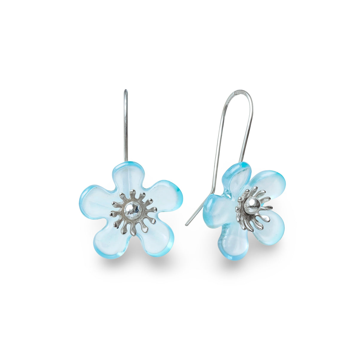 Mānuka Flower Earrings Light Blue