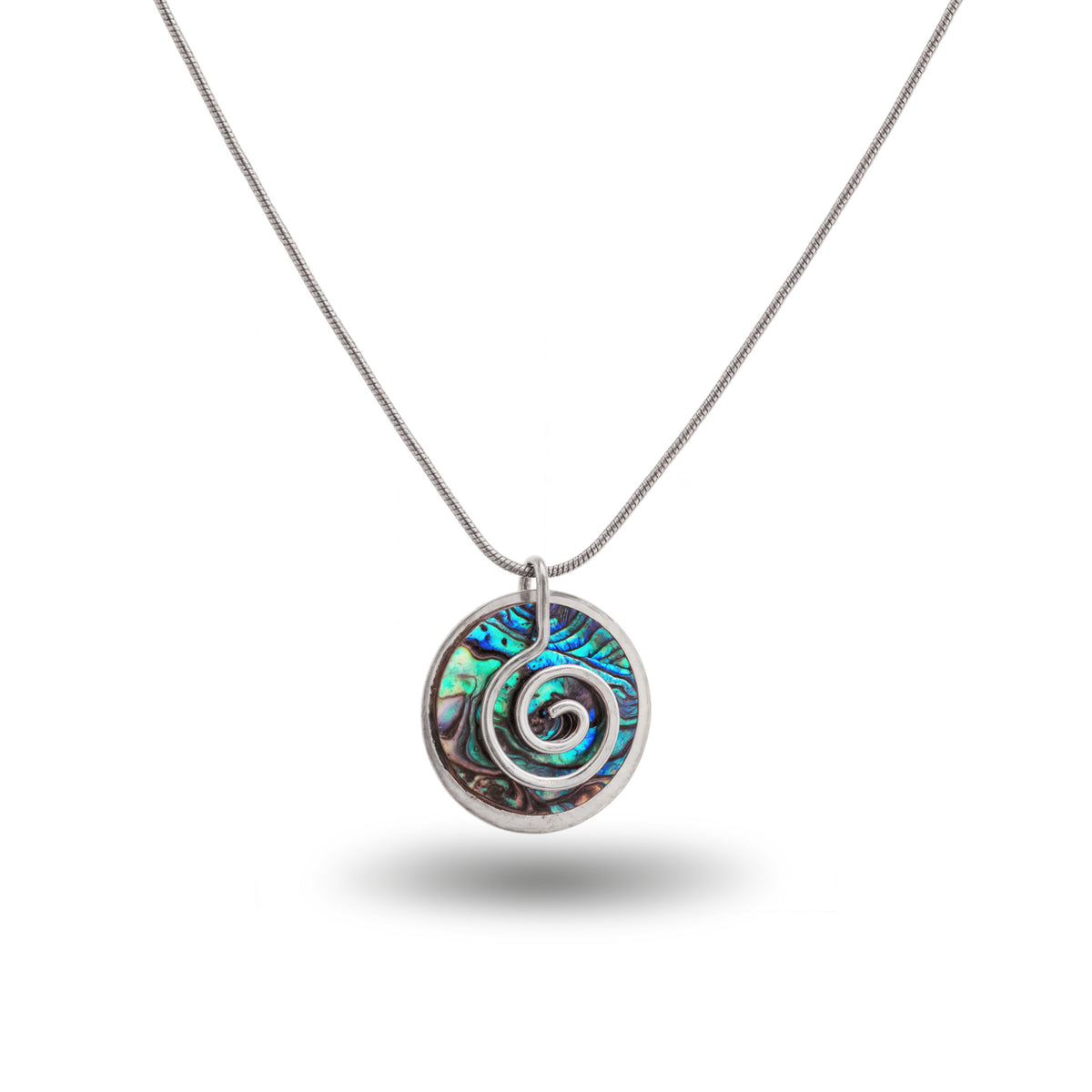 Silver Pāua Spiral Choker