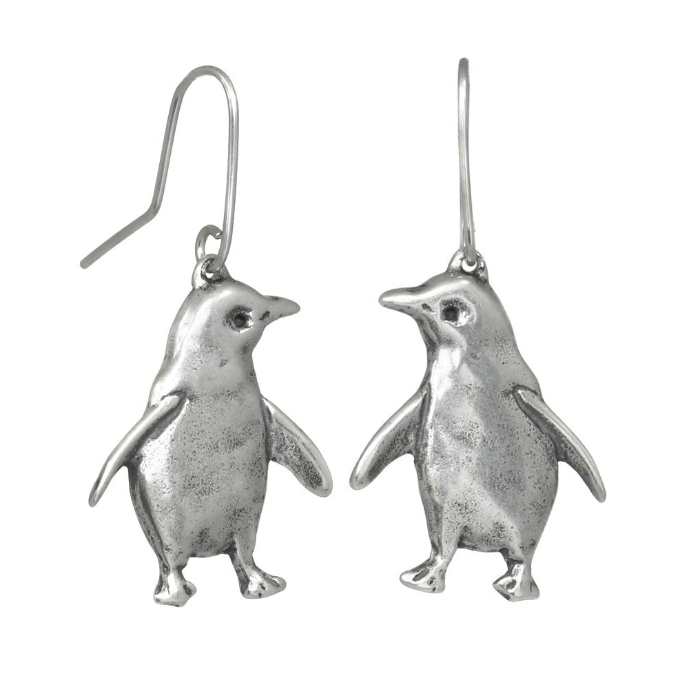 Penguin Earrings Silver