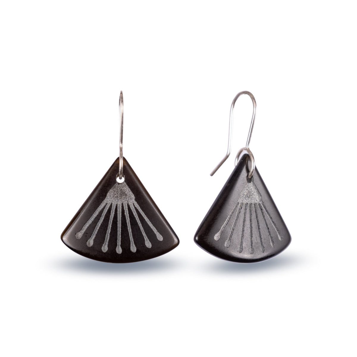 Pōhutukawa Flower Earrings Black