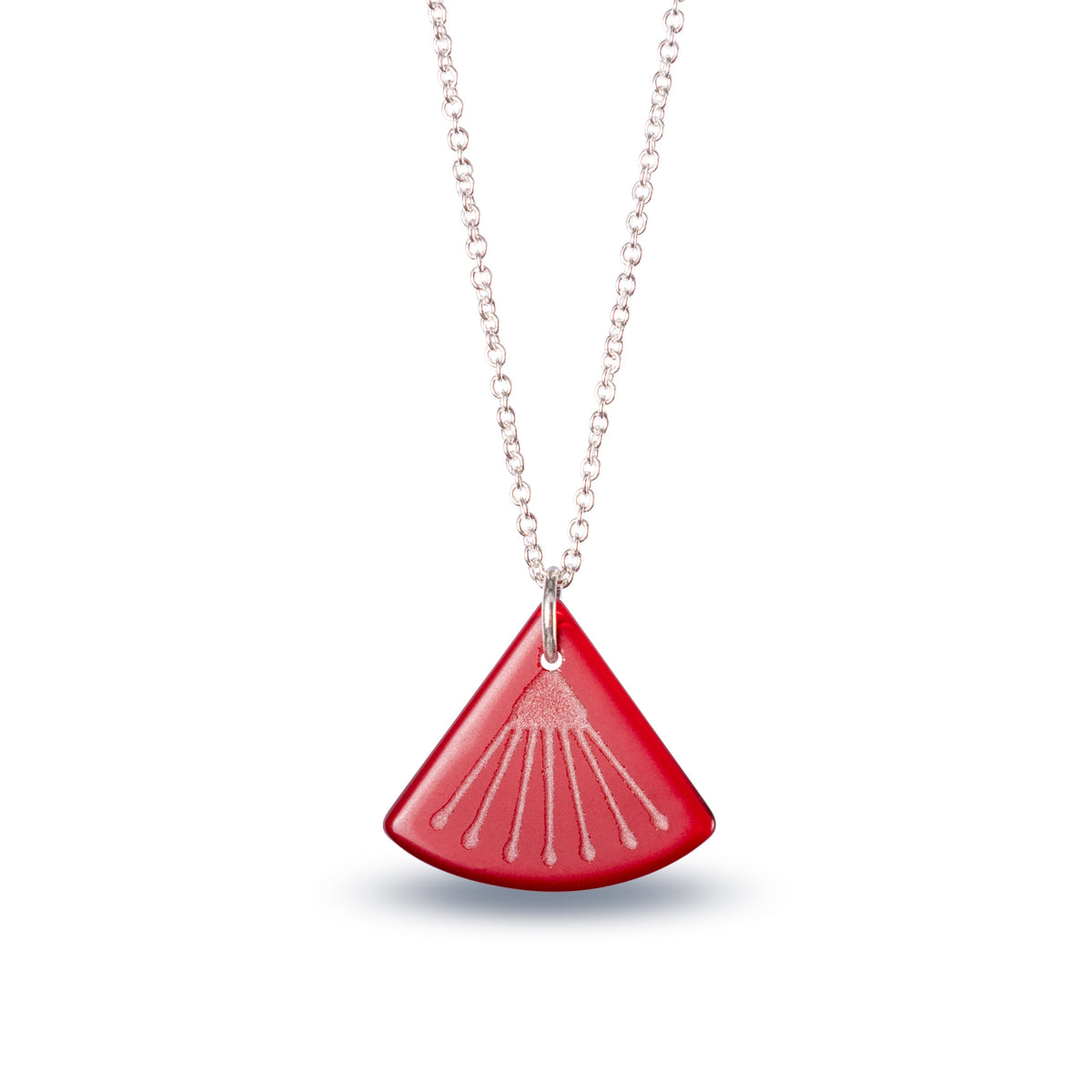 Pōhutukawa Flower Pendant Necklace Red