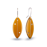 Pōhutukawa Leaf Earrings Brown